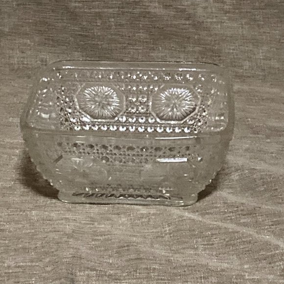 Other - VINTAGE CRYSTAL GLASS SQUARE CANDY DISH